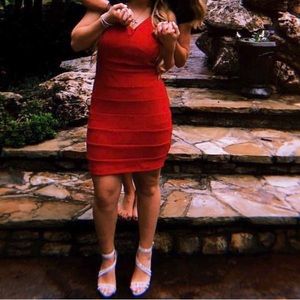 Super cute red dress!